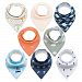 Baby Bandana Drool Bibs, Unisex 8 Packs Baby Bibs for Drooling and Teething, 100% Organic Cotton, Soft and Absorbent, Hypoallergenic - Gift Set for Boys and Girls of 0 - 24 Months (Style B)