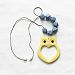 BayBay Beads- Silicone Teething Necklace for Mom to Wear & Baby to Chew "Powder Blue" with Bonus Owl Teether - Safe & Non-toxic - Breastfeeding Mums Approve
