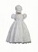 White Embroidered Organza Christening Baptism Gown with Matching Bonnet - Size M (6-12 Month)