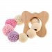 Fenteer Wood Teether Toy Cute Animal Shaped Nursing Beads Bracelet Infant Chew Toys - Butterfly