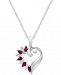 Ruby (5/8 ct. t. w. ) & Diamond Accent 18" Pendant Necklace in Sterling Silver