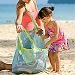 LOVEHOS Large Sand & Water Away Toys Beach Mesh Bag Tote Pouch Handbag Buggy Storage Bag (blue)