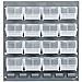 Quantum Storage QLP-1819-220-16CL 18 x 19 in. Louvered Panel with 16 Clear Bins