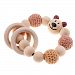 Baoblaze DIY Baby Teethers Safe Natural Wood Teething Bracelet Ring Infant Toy Gift - Style 5, as described