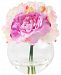 Pure Garden Pink Peony Floral Arrangement With Glass Vase