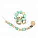 INCHANT Baby Teether Toy With Pacifier Clip - Silicone & Wood Beads Toddler Teething Ring, BPA Free FDA Approved Kid Nursing Toy
