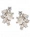 Marchesa Gold-Tone Imitation Pearl, Stone & Crystal Cluster Stud Earrings