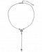 Marchesa Silver-Tone Crystal & Imitation Pearl Y-Necklace, 18" + 2" extender