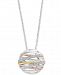 Balissima by Effy Diamond Openwork Orb 18" Pendant Necklace (1/6 ct. t. w. ) in Sterling Silver, 18k Gold & 18k Rose Gold