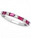 Certified Ruby (5/8 ct. t. w. ) & Diamond (1/5 ct. t. w. ) Band in 14k White Gold