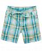 First Impressions Plaid Cotton Shorts, Baby Boys, Created for Macy's