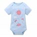 FANOUD Newborn Kids Baby Boys Girls Clothes, Cartoon Printing Romper Jumpsuit Outfits Clothes (Sky Blue, 3M)