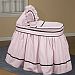 Babykidsbargains Friendship Pink Bassinet Liner Skirt and Hood, 16"x32"