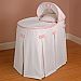 Babykidsbargains Perfectly Pretty Pink Bassinet Liner Skirt and Hood, 13"x29"