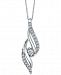 Sirena Diamond Twist 18" Pendant Necklace (1/4 ct. t. w. ) in 14k White Gold