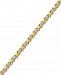 Diamond Accent X Link Bracelet in Gold over Fine Silver-Plate