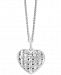 Balissima by Effy Diamond Woven Heart 18" Pendant Necklace (1/6 ct. t. w. ) in Sterling Silver