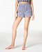 The Edit By Seventeen Juniors' Embroidered Gingham Shorts, Created for Macy's
