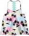 Epic Threads Big Girls Lace-Strap Palm Tree-Print Tank Top, Created for Macy's