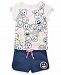 Awake 2-Pc. Emoji-Print T-Shirt & Shorts Set, Toddler Girls