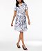 Charter Club Petite Printed Belted Shirtdress, Created for Macy's