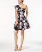 Xscape Printed Ruffled Fit & Flare Dress
