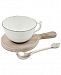Closeout! Thirstystone Teacup Dip Bowl Set with Paddle & Spoon
