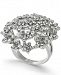 I. n. c. Silver-Tone Crystal Cluster Flower Statement Ring, Created for Macy's