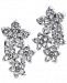Inc Silver-Tone Crystal Cluster Flower Drop Earrings, Created for Macy's