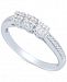 Diamond Square Cluster Ring (1/4 ct. t. w. ) in Sterling Silver