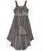 Sequin Hearts Knot-Front Gingham Maxi Dress, Big Girls