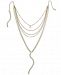 I. n. c. Gold-Tone Colored Stone Multi-Row Y Necklace, 12" + 3" extender, Created for Macy's