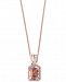 Blush by Effy Morganite (1-9/10 ct. t. w. ) & Diamond (1/5 ct. t. w. ) 18" Pendant Necklace in 14k Rose Gold