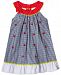 Rare Editions Ladybug Gingham Seersucker Dress, Little Girls
