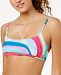 Hula Honey Junior's Flying Colors Printed Strappy-Back Bikini Top, Created for Macy's Women's Swimsuit