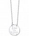 Unwritten "Love Life, Be Brave" Disc 18" Pendant Necklace in Sterling Silver
