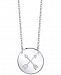 Unwritten Double Arrow Disc 18" Pendant Necklace in Sterling Silver