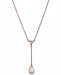 Unwritten Cultured Freshwater Pearl (6mm) & Cubic Zirconia Y Necklace, 16"+ 2" extender