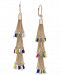 I. n. c. Gold-Tone Multicolor Seed Bead Chain Tassel Drop Earrings, Created for Macy's