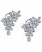 Diamond Cluster Flower Drop Earrings (1 7/8 ct. t. w. ) in 14k White Gold