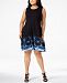 Style & Co Plus Size Printed Sleeveless A-Line Dress, Created for Macy's