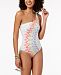 Bar Iii Starburst Printed One-Shoulder One-Piece Swimsuit, Created for Macy's Women's Swimsuit