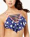 California Waves Juniors' Americana Strappy Flounce Bikini Top, Created for Macy's Women's Swimsuit