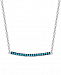 Manufactured Turquoise Bar Necklace in Sterling Silver