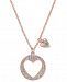 Danori Pave Heart Pendant Necklace, 16" + 2" extender, Created for Macy's