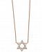 Gift by Effy Diamond Accent Star of David 18" Pendant Necklace in 14k Rose Gold