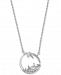 Effy Diamond Abstract Open Disc 18" Pendant Necklace (1/3 ct. t. w. ) in 14k White Gold