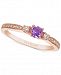 Le Vian Grape Amethyst (1/6 ct. t. w. ) & Diamond (1/6 ct. t. w. ) Ring in 14k Rose Gold
