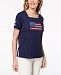 Alfred Dunner Petite America's Cup Cotton Embellished Flag T-Shirt