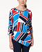 Alfred Dunner America's Cup Asymmetrical-Hem Printed Tunic